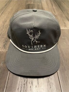 Southern String Hat Co Deer Buck Rope Hat Gray Snapback Hunting Outdoor Cap